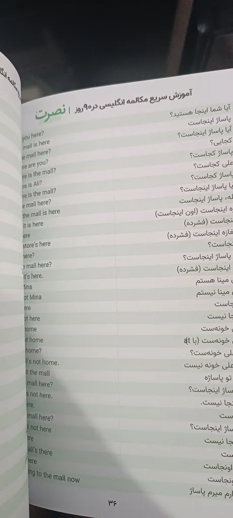 کتاب آموزش سریع مکالمه زبان انگلیسی در 90 روز نصرت اثر موسسه بین المللی نصرت نشر نصرت 3 جلدی