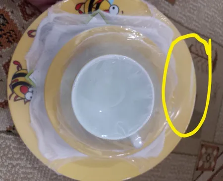 سرویس غذاخوری 5 پارچه کودک چینی زرین ایران سری ایتالیا اف مدل بامبل‌بی درجه عالی