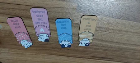 نشانگر کتاب باروچین مدل گربه های با مزه کد bk-12 بسته 4 عددی