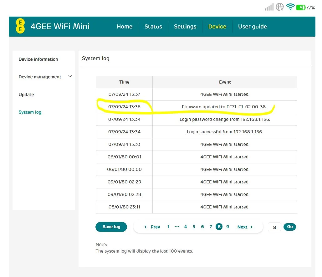 مودم 4.5G قابل حمل آلکاتل مدل EE71