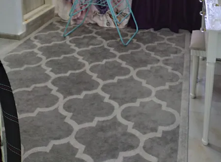 فرش ماشینی ساوین کد 4045 زمینه طوسی