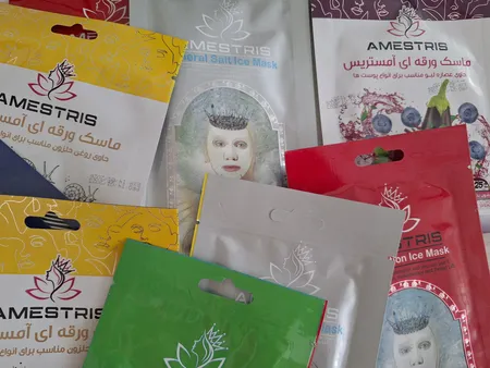 ماسک صورت آمستریس مدل میوه ای وزن 25 گرم بسته 10 عددی