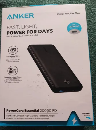 پاوربانک 20 وات انکر مدل A1287 ظرفیت 20000 میلی آمپر ساعت