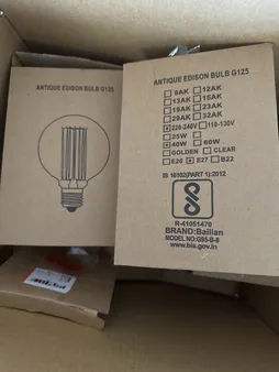 لامپ فیلامنتی انگاره مدل G125 پیچی پایه E27