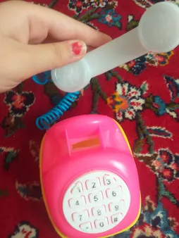 قلک طرح اسباب بازی تلفن و ماشین