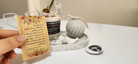 شمع دست ساز مدل دکوری مجموعه چهار عددی