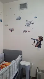 استیکر دیواری کودک راتیانا مدل رویای خرس های خلبان 2 بسته 23 عددی