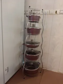 پایه نگهدارنده قابلمه 6 طبقه شانل مدل موجی