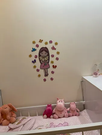 استیکر چوبی کودک باروچین مدل دختر مهربون کد 1282