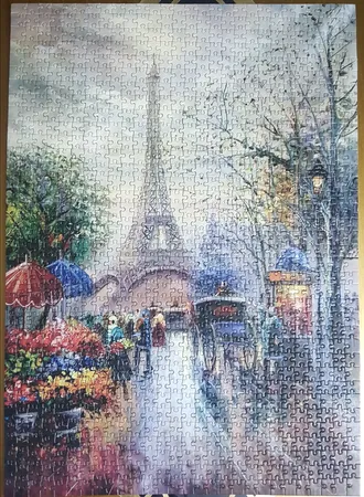 پازل 1000 تکه رونیز مدل بازار گل پاریس کد 7735