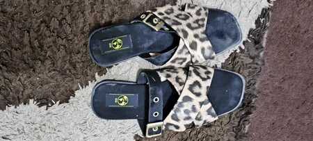 صندل زنانه سیی 1966 مدل پلنگی ضربدری کد 2247.2