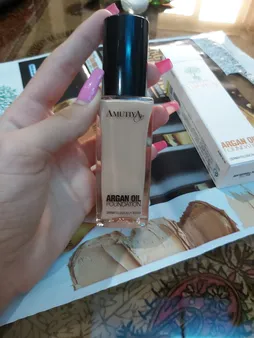 کرم پودر آموتیا مدل روغن آرگان شماره t10 حجم 30 میلی لیتر