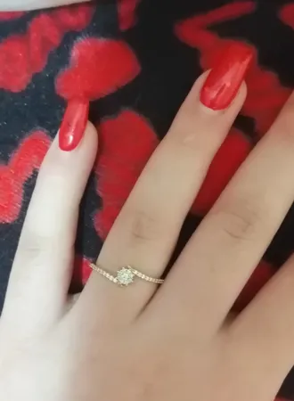 انگشتر طلا 18 عیار زنانه جواهری سون مدل 3218