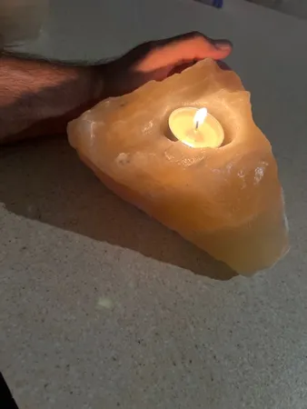 جا شمعی سنگ نمک مدل LT401