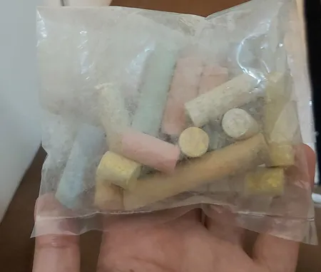 گچ رنگی مدل 0020بسته 6 عددی