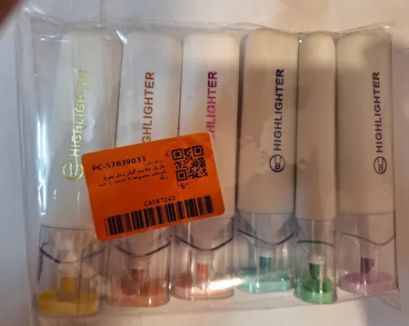 ماژیک علامت گذار مدل طرح پاستلی مجموعه 6 عددی