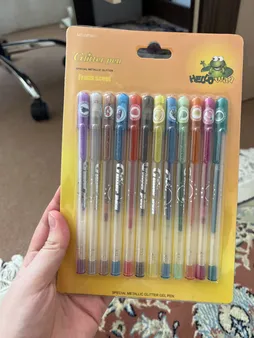 خودکار اکلیلی 12 رنگ مدل Glitter Pen