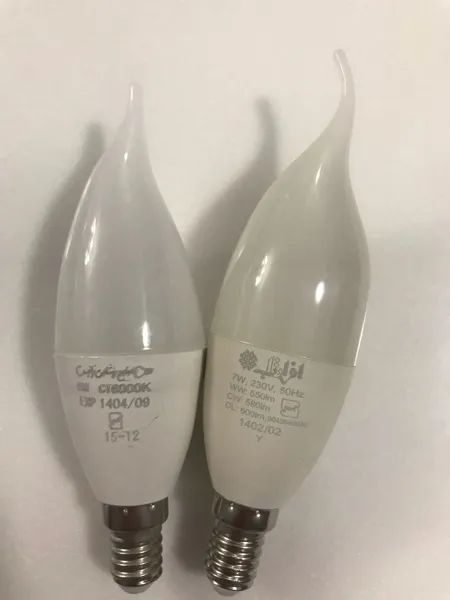 لامپ 8 وات زانیس مدل شمعی اشکی پایه E14 بسته 10 عددی