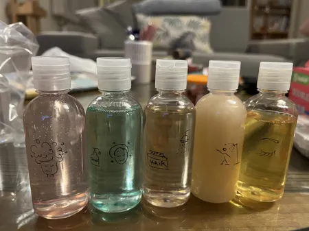 بطری و محفظه کرم مدل F مجموعه 5 عددی