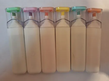 ماژیک علامت گذار مدل طرح پاستلی مجموعه 6 عددی