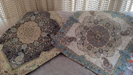 رومیزی ترمه نگین خاتم یزد طرح افشاری کد SRM