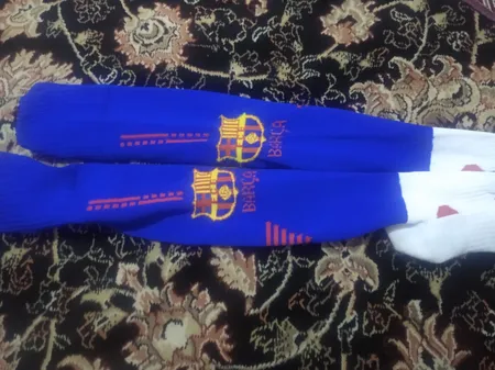 جوراب ورزشی پسرانه طرح بارسلونا کد home