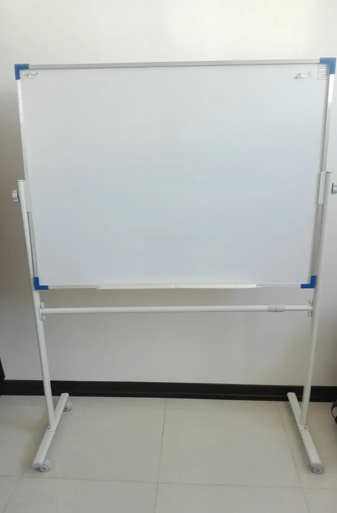 تخته وایت برد آفرین مدل M011 سایز 120×90 به همراه پایه نگهدارنده