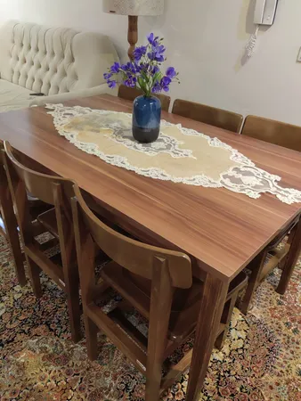 میز و صندلی ناهار خوری 6 نفره گنجینه مدل تینا