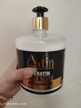 ماسک مو آرتین مدل کراتین و روغن آرگان حجم 1000 میلی لیتر