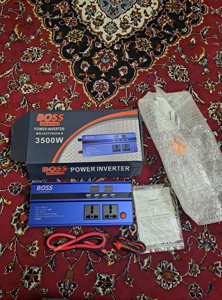 مبدل برق خودرو باس مدل BS123 TYN254-8 ظرفیت 3500 وات