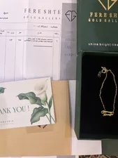 تجریه خرید دستبند زنجیری طلا 18 عیار زنانه فرشته مدل تیفانی کد FD4