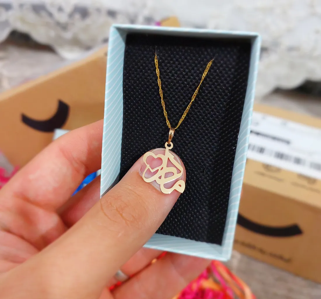 آویز گردنبند طلا 18 عیار زنانه مدل مادر و قلب کد 217