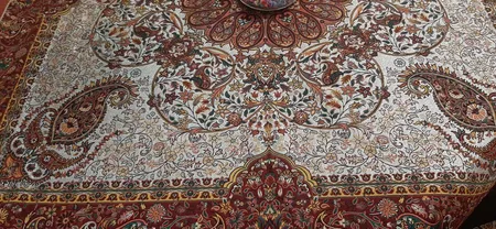 رومیزی ترمه نگین خاتم یزد طرح افشاری کد LMZR