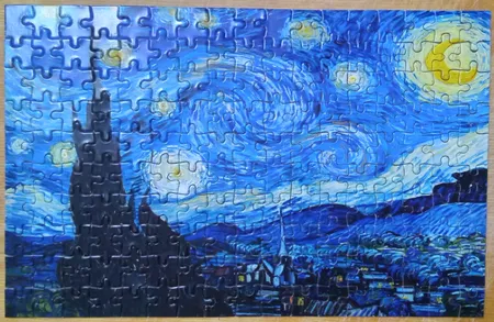 پازل160تکه مینیاتور طرح شب پرستاره ونگوگ کد 01562