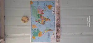 تجریه خرید نقشه اطلس کره زمین مدل دیواری مجموعه 2 عددی