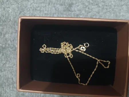 زنجیر طلا 18 عیار زنانه طلای مستجابی مدل طنابی کد Z40