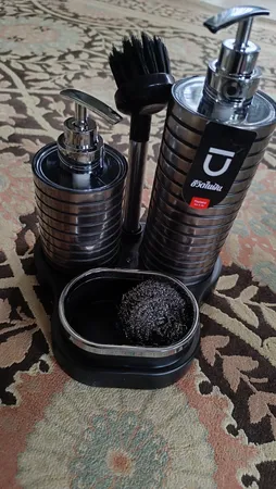 مخزن مایع ظرفشویی مدل کلاسیک به همراه فرچه و سیم