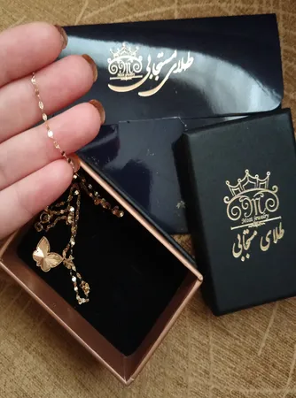 زنجیر مینیمال طلا 18 عیار زنانه طلای مستجابی مدل کاملیا کد sh50