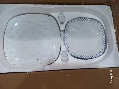 سرویس غذاخوری 27 پارچه چینی زرین ایران مدل کواترو ورنیکا درجه یک