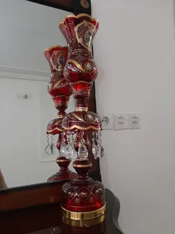 شمعدان طرح لاله عباسی مدلAM2 بسته دو عددی