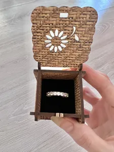 تجریه خرید انگشتر نقره زنانه سواروسکی مدل حلقه جواهری تمام سنگ خاص کد 7896331