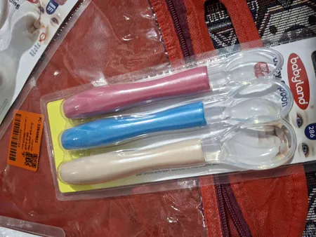 قاشق غذاخوری کودک بیبی لند مدل 286 بسته سه عددی