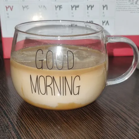 لیوان مدل پیرکس تپل Good Morning