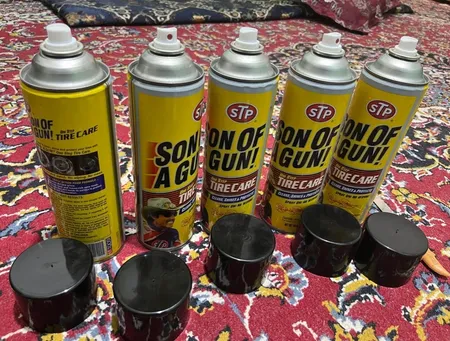 اسپری تمیز کننده لاستیک خودرو اس تی پی مدل Son of a Gun بسته 5 عددی