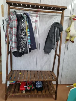 رگال لباس چوبی مدل دو  طبقه تاجدار