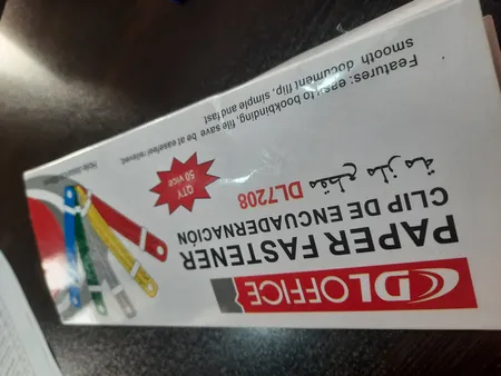 گیره پوشه دی ال کد CLRPP بسته 50 عددی رنگی