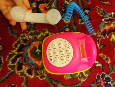 قلک طرح اسباب بازی تلفن و ماشین