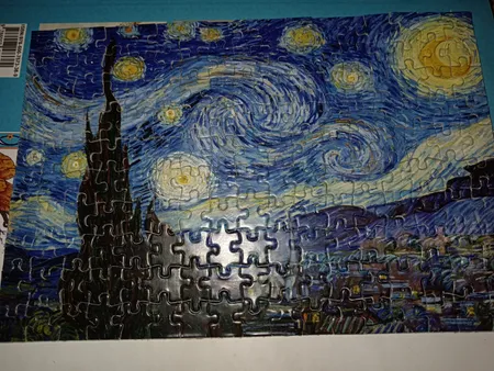 پازل160تکه مینیاتور طرح شب پرستاره ونگوگ کد 01562