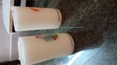 شمع مدل هفت سین و ماهی کد ۰۹ مجموعه دو عددی