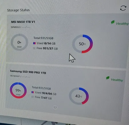 اس اس دی اینترنال PCIe Gen4 x4 ام اس آی مدل SPATIUM M450 ظرفیت 1 ترابایت